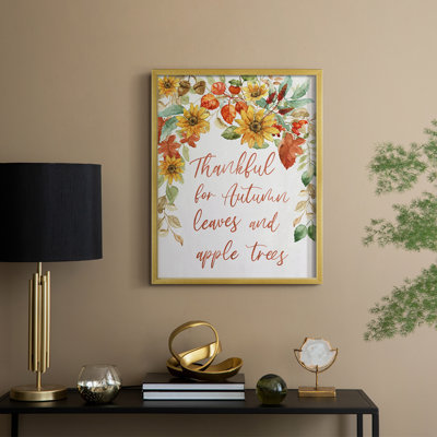 Autumn Leaves I, reproduction encadrée - bois massif