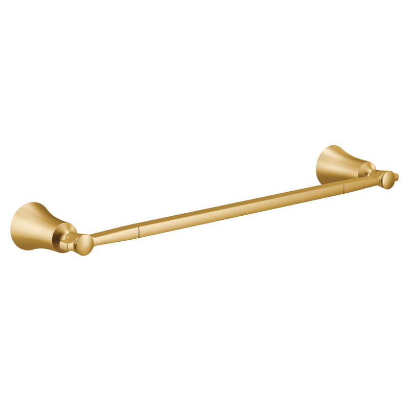 Flara 24" Wall Mounted Towel Bar, Brushed Gold