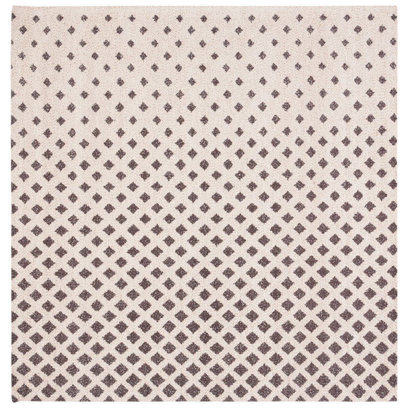 Classic Vintage Hand Woven Performance Geometric Rug, Square 6'