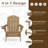 4-in-1 Multifunctional Folding Adirondack Rocking Chair with Retractable Ottoman-1731022372