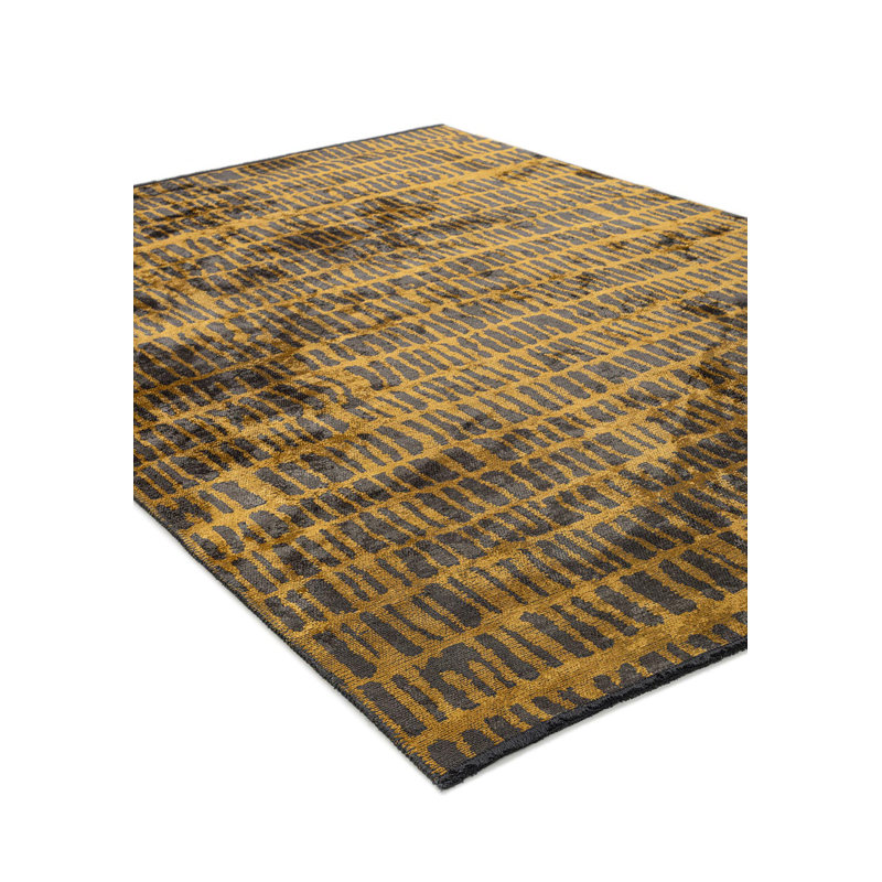 Bertle Abstract Hand Loom Indoor / Outdoor Area Rug, Rectangle 6'6" x 9'10"