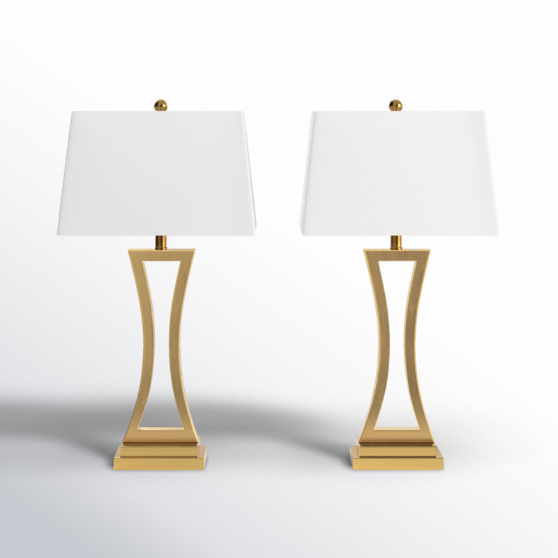 30.75" Table Lamp Set, Golden