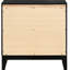 Table de chevet pour chambre à coucher 2 en noir patiné - Option de rangement avec 2 tiroirs