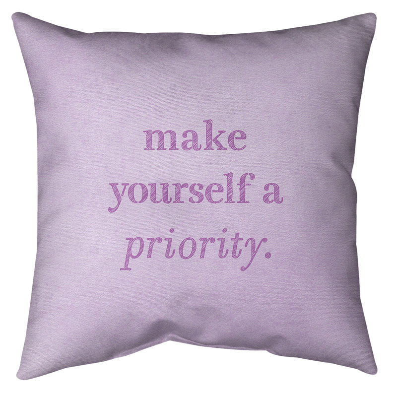 Coussin de sol « self », H 40 po x l 40 po, Violet