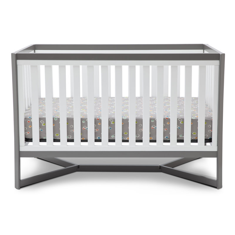 Tribeca White and Gray Convertible Toddler Daybed Crib