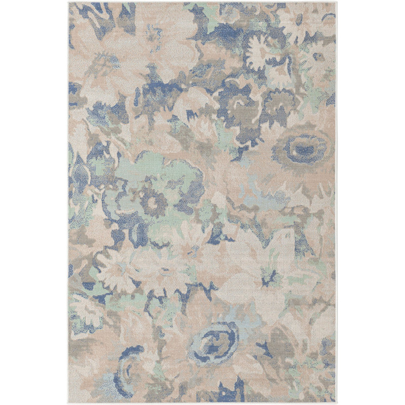 Floral Indoor Rug, Rectangle 4' x 6'
