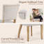Chaise de salle à manger rembourrée de style milieu du siècle, chaise d'appoint avec coussin épais, pieds en bois massif-32923447