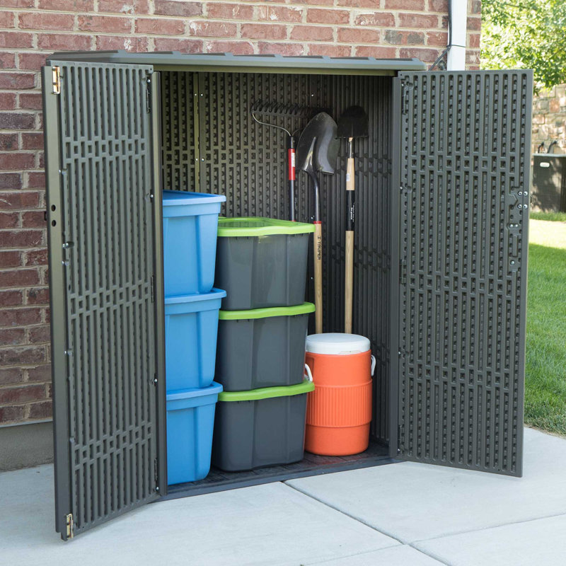 Lifetime Rough Cut HDPE Vertical Storage Cabinet - 1500L