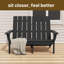 Causeuse d'extérieur moderne Adirondack avec table d'appoint, ensemble de sièges de patio résistant aux intempéries pour le confort de la cour arrière-114065147