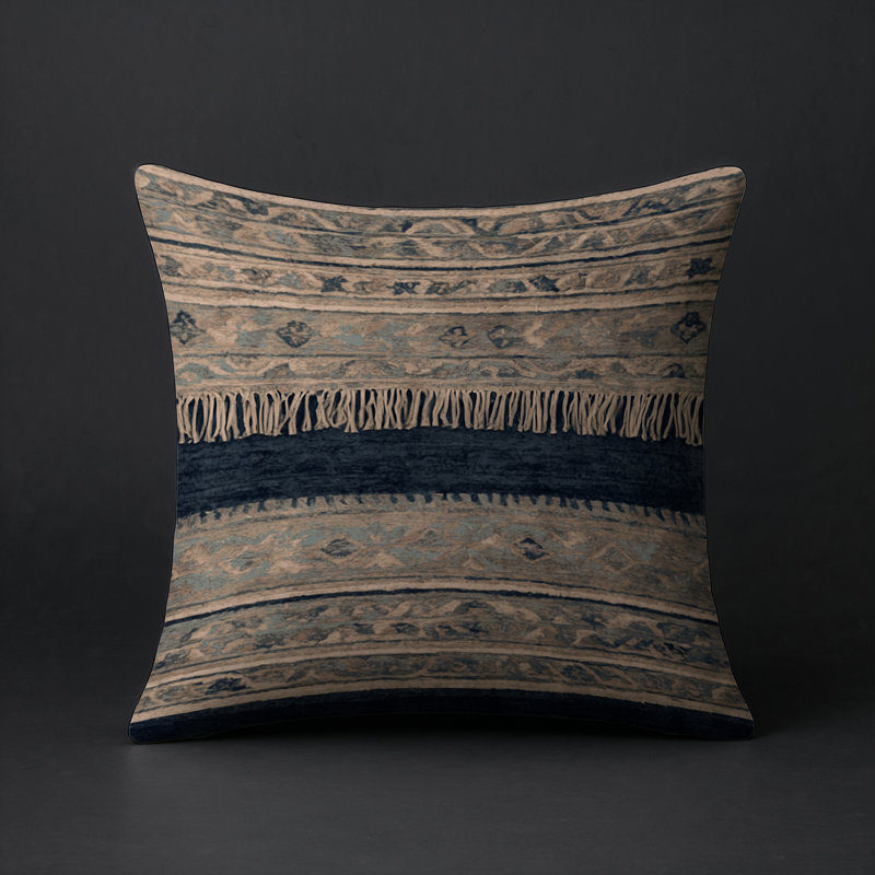 Coussin décoratif intérieur et extérieur Modern, Carré 16 po, Gris Sud-Ouest 4