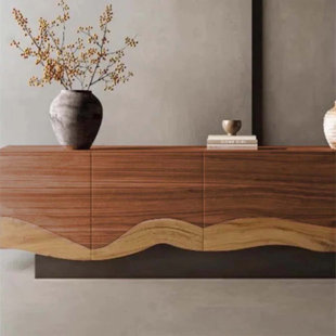 Creative design sense simple solid wood TV cabinet