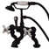 Hot Springs Triple Handle Deck Mounted Clawfoot Tub Faucet with Handshower