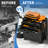 34.3"H Heavy-Duty Rolling Tool Cabinet with Lockable Doors & 3 Drawers, All-Steel Mobile Garage Storage and Workbench