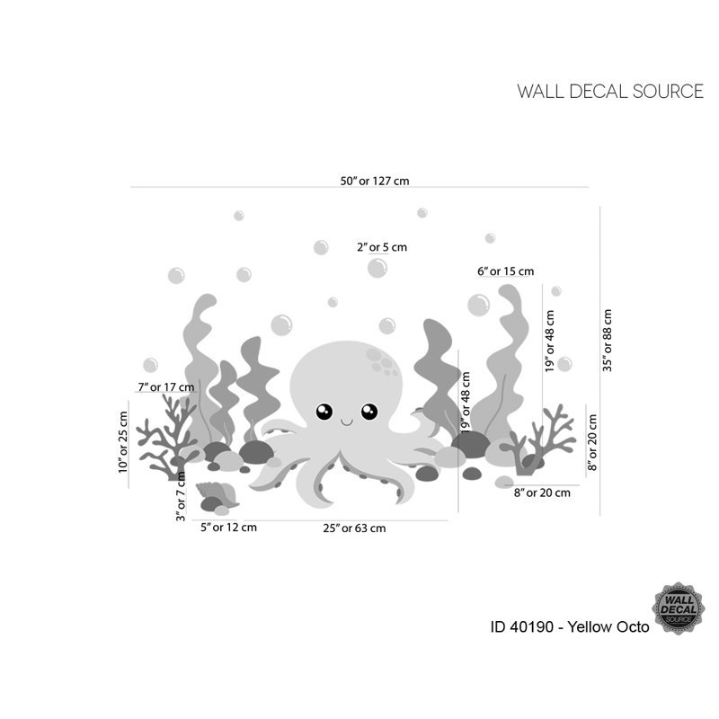Nautical & Beach Non-Wall Damaging Wall Decal, Scheme B