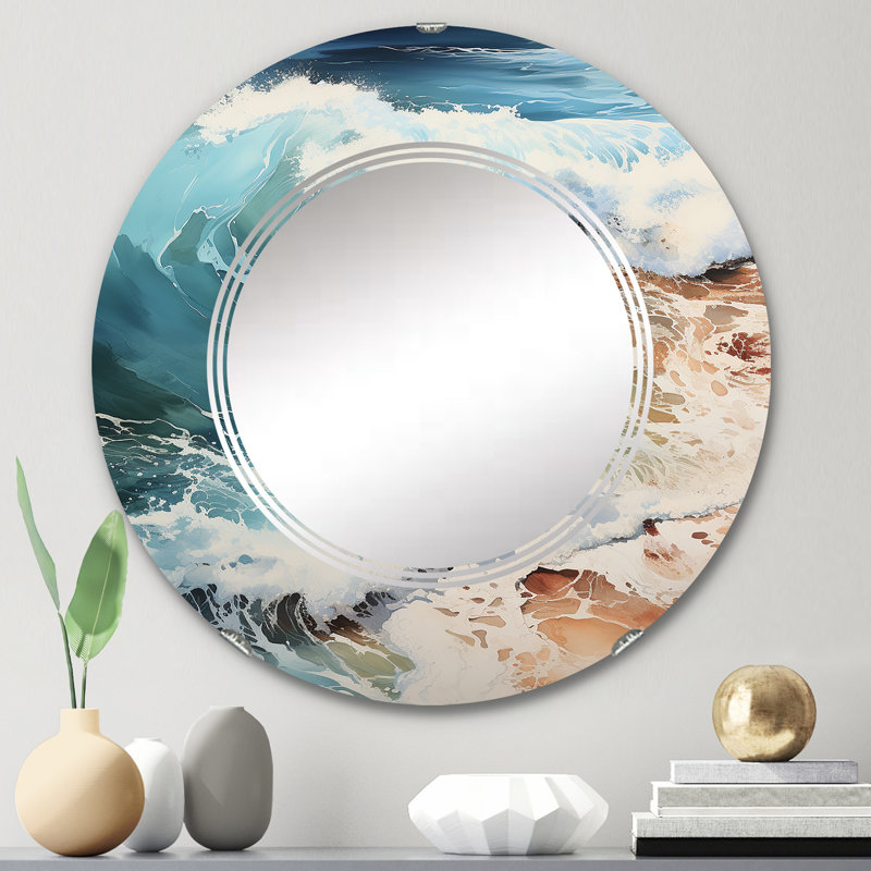 Beladora - Miroir mural rond, 24 po x 24 po