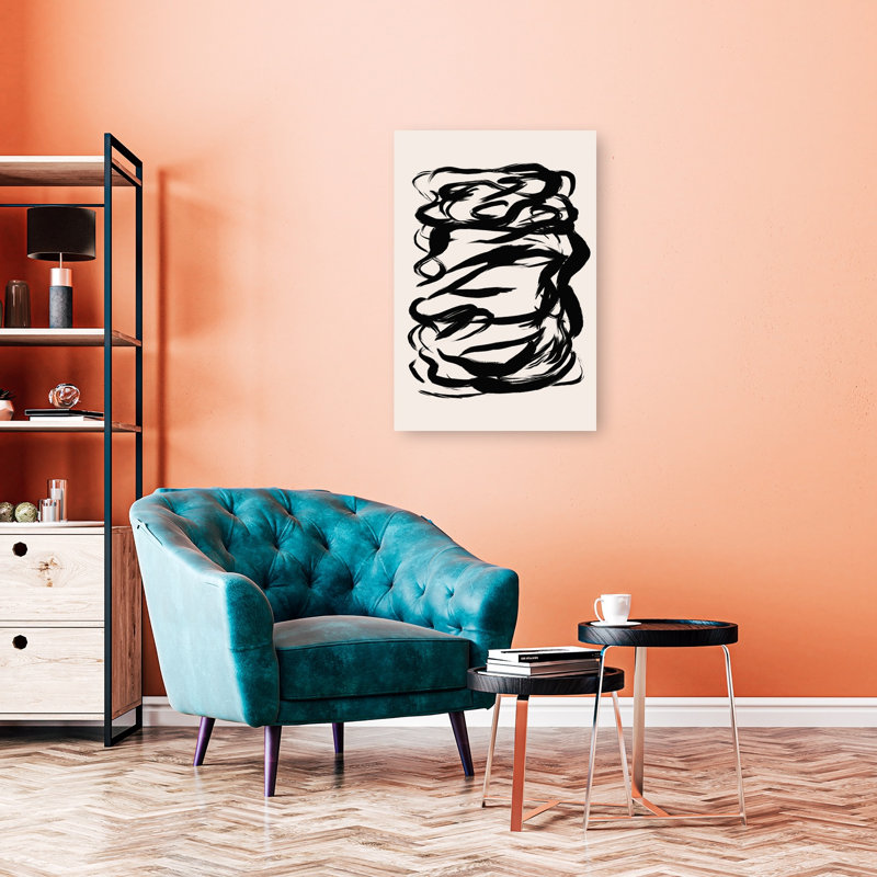 Whirlwind Echoes Abstract Bold Contemporary Wall Art Print, 91.44cm H x 60.96cm W
