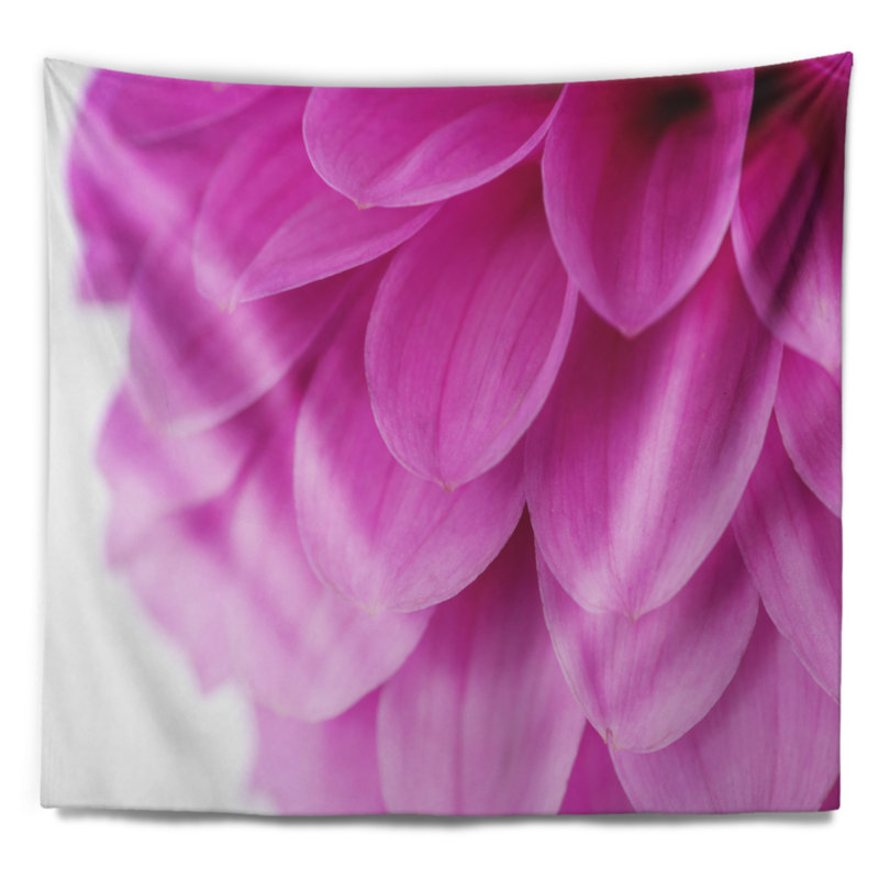 Tapisserie florale mauve à motif floral, H 50 po x l 60 po