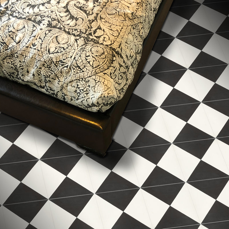 Anfa 8" x 8" Cement Patterned Wall & Floor Tile