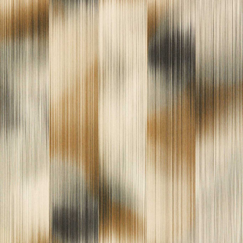 Oscillation Ikat Vinyl Wallpaper Roll, Tobacco/Slate