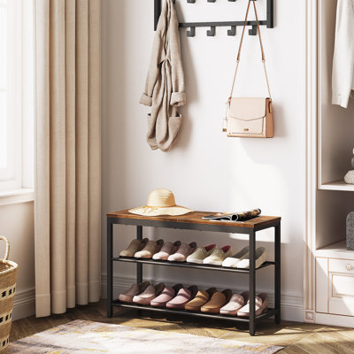 Metal, Manufactured Wood Storage Bench