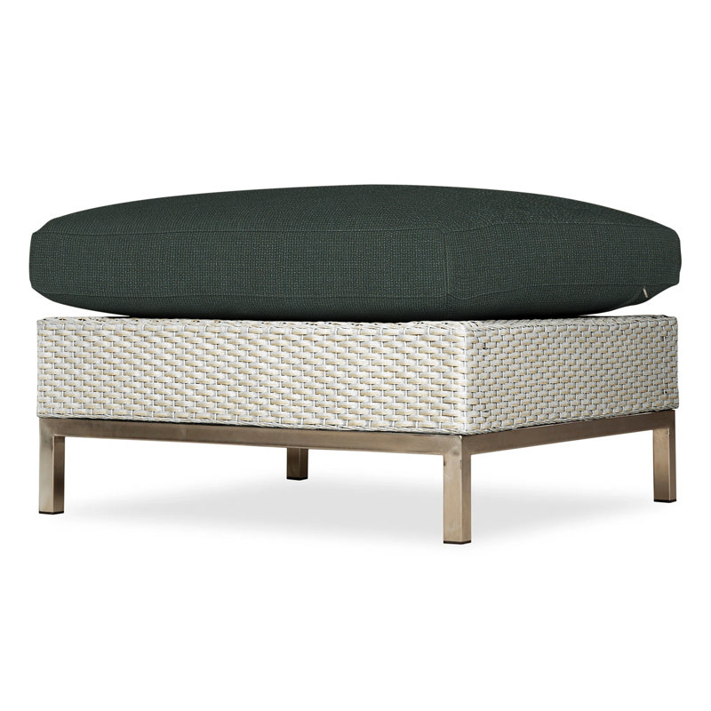 Elements Outdoor Ottoman, Cottage Pepper, Antique White