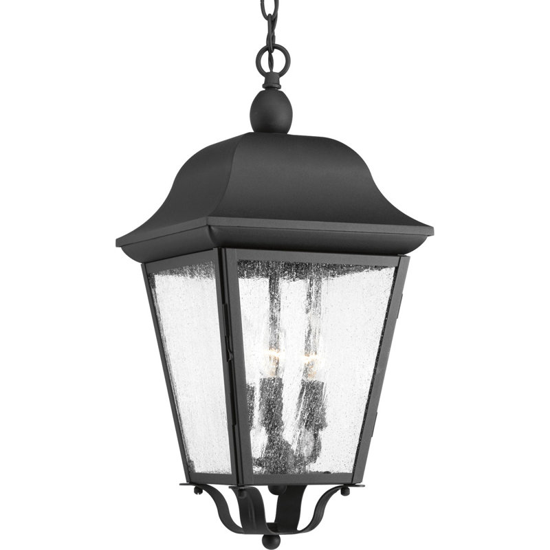 Lanterne suspendue d’extérieur h 19,63 po à 3 ampoules black Ephraim