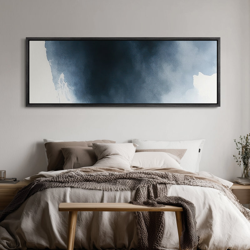 Très grand art mural rétro encadré pour art classique, H 20 po x l 60 po, Noir