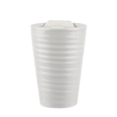 Portmeirion Sophie Conran White Travel Mug 8Oz