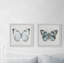 «Lovely Butterflies», ensemble de 2 reproductions d'art sur papier encadrées-1604505910