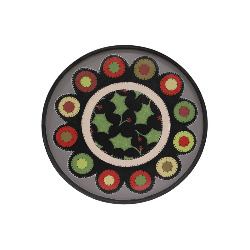 Plateau rond Esmeraida Holly & Berries