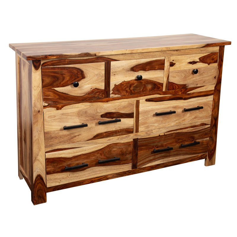 Commode double 7 tiroirs Ringgold, Naturel