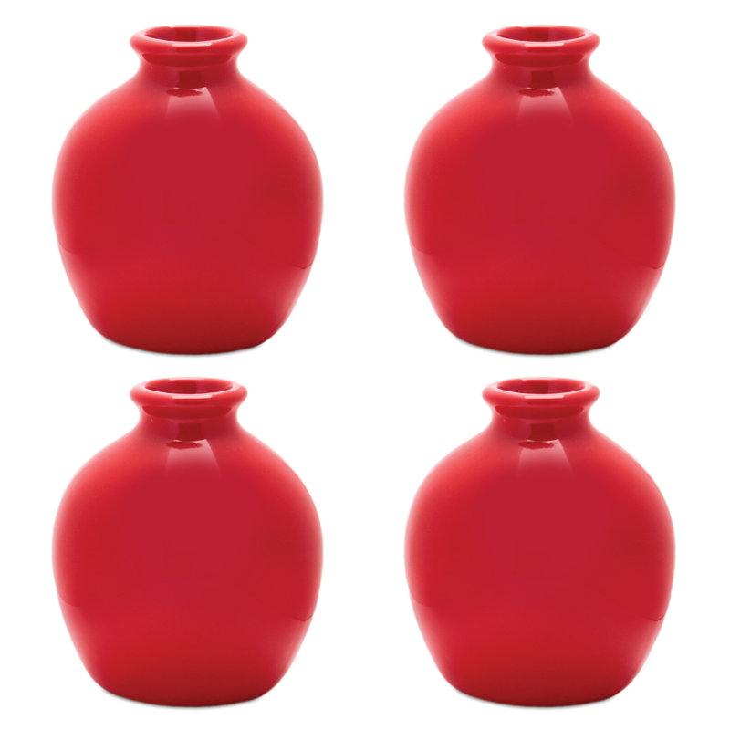 Mini vase en bourre de dolomite (ensemble de 4)