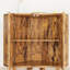 Armoire de rangement en coin Farmhouse avec tablette réglable, table de coin industrielle en bois à 3 niveaux avec portes, table de bout triangulaire pour le salon, cuisine (31,5 po x 15,7 po x 30,7 po)-1164353072