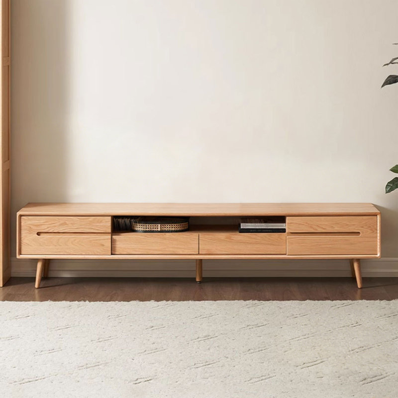 Meuble télé Modern Burlywood, H 17,72 po x L 78,74 po x l 15,75 po