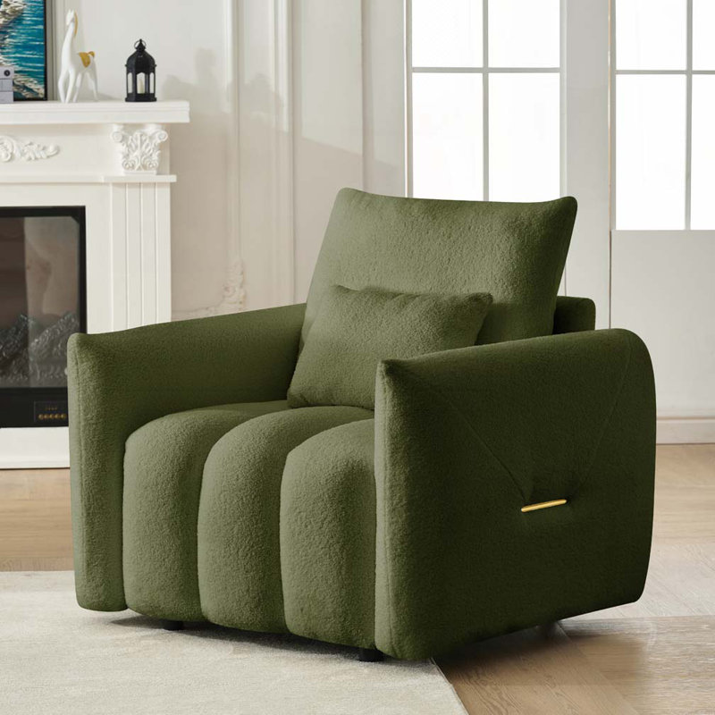 Chaise longue rembourrée Teddy, Noir