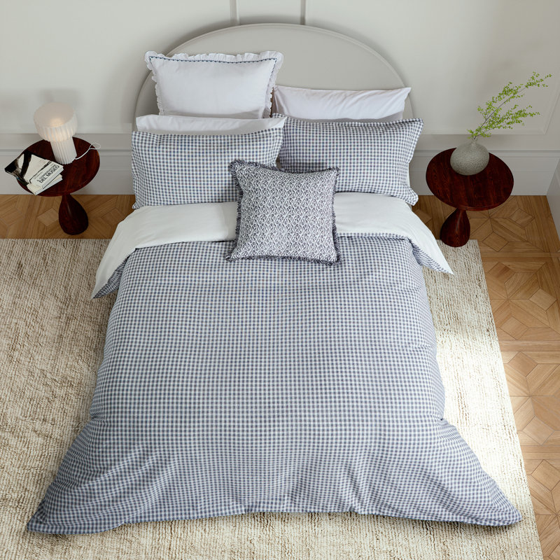 Mallory Cotton Duvet Cover Set, Super King Duvet Cover + 2 Pillowcases