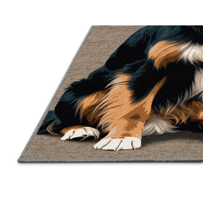 Washable Beauceron Dogs Area Rug, Runner 2' x 4'