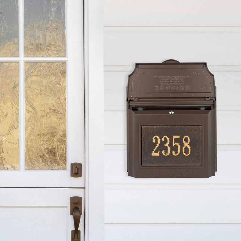 Locking Wall Mounted Mailbox, French Bronze, Yes