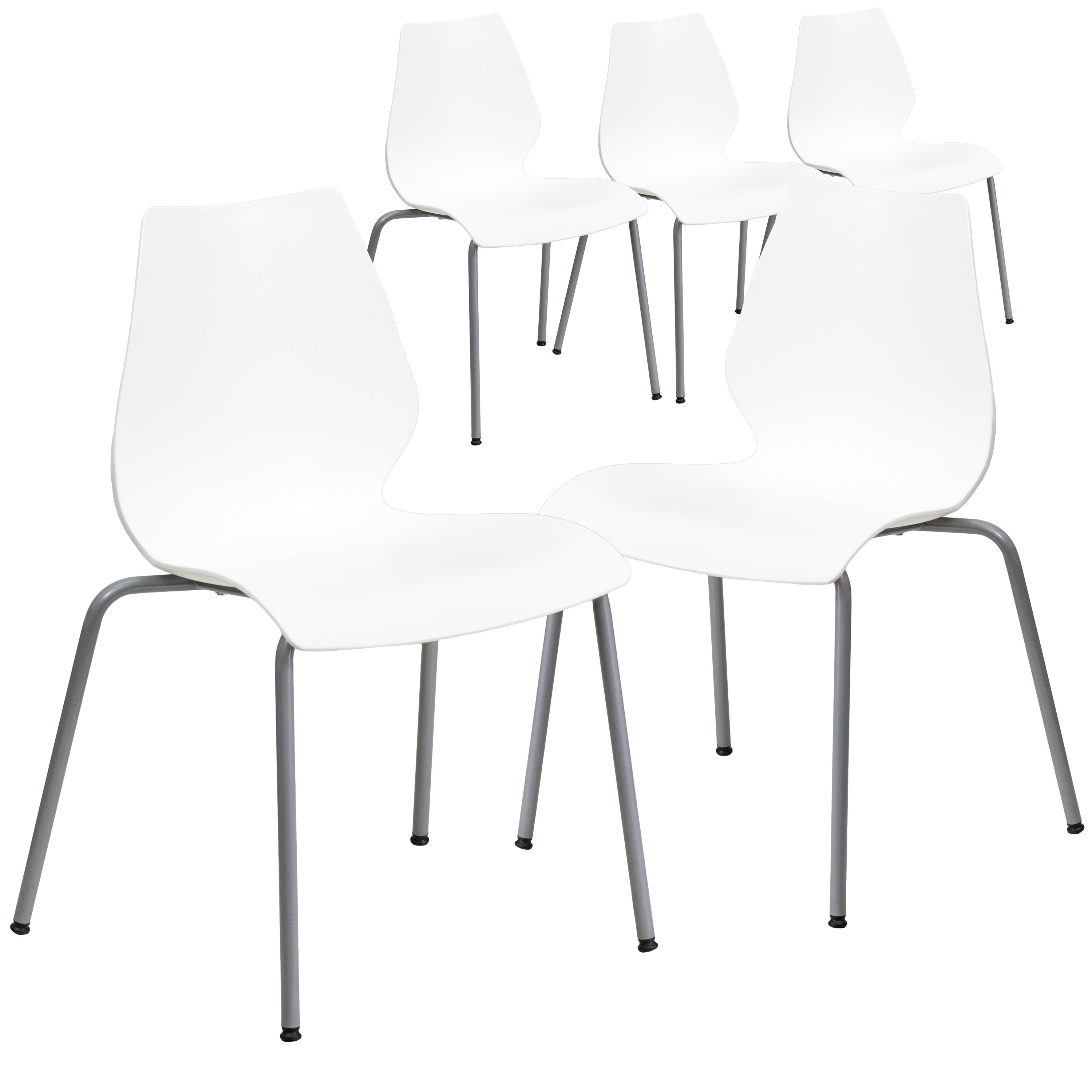 Inbox Zero Oliverson Modern Plastic Contoured Stacking Lobby Chairs ...