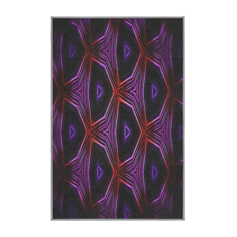 Tapis mauve / bleu Power Loom, Rectangle 5 pi x 8 pi