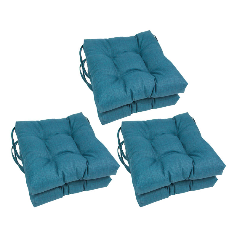 Outdoor 3.5'' Dining Chair Seat Cushion, Sea Blue
