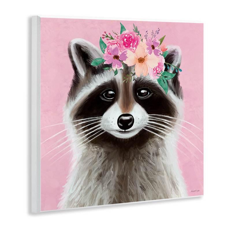 «Rose Florals Raccoon» par Elizabeth Tyndall