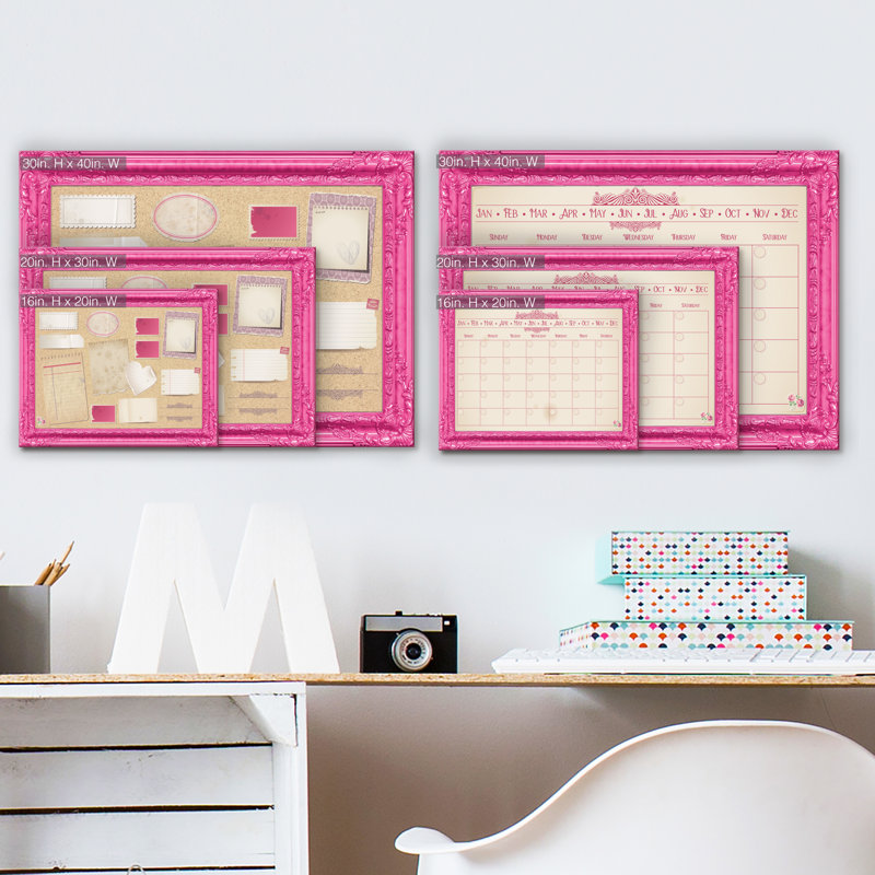 Tableau effaçable mural «Prettiest in Pink», 20" H x 30" W x 0,75" D