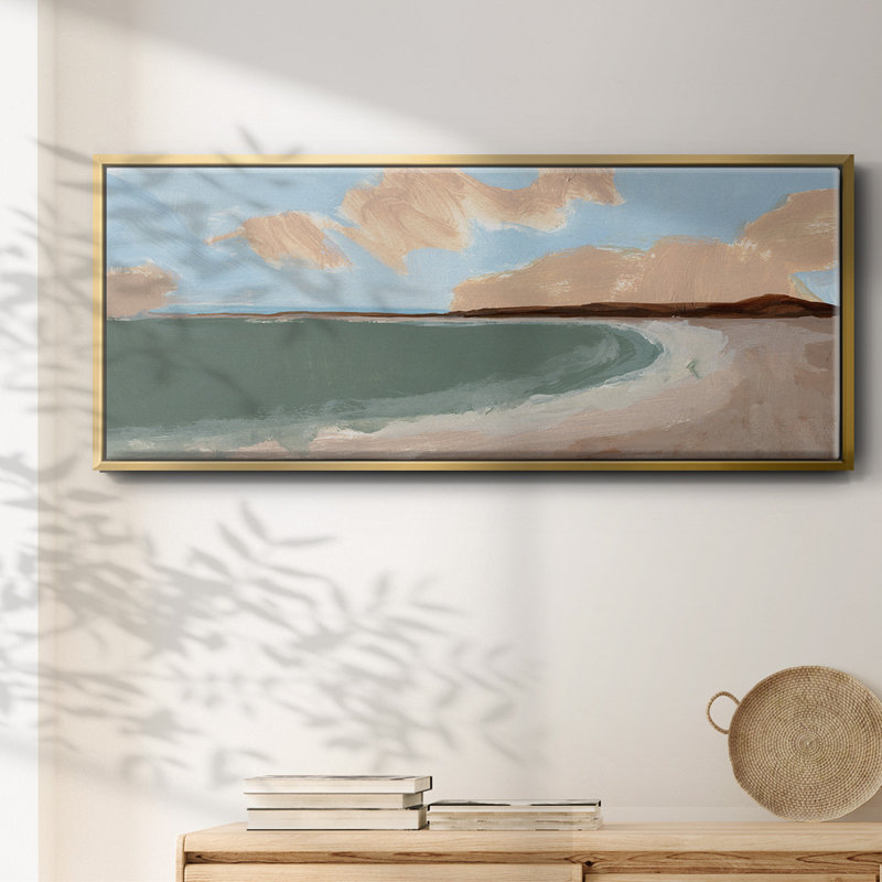 Long Shore II - toile encadrée, H 20 po x l 50 po