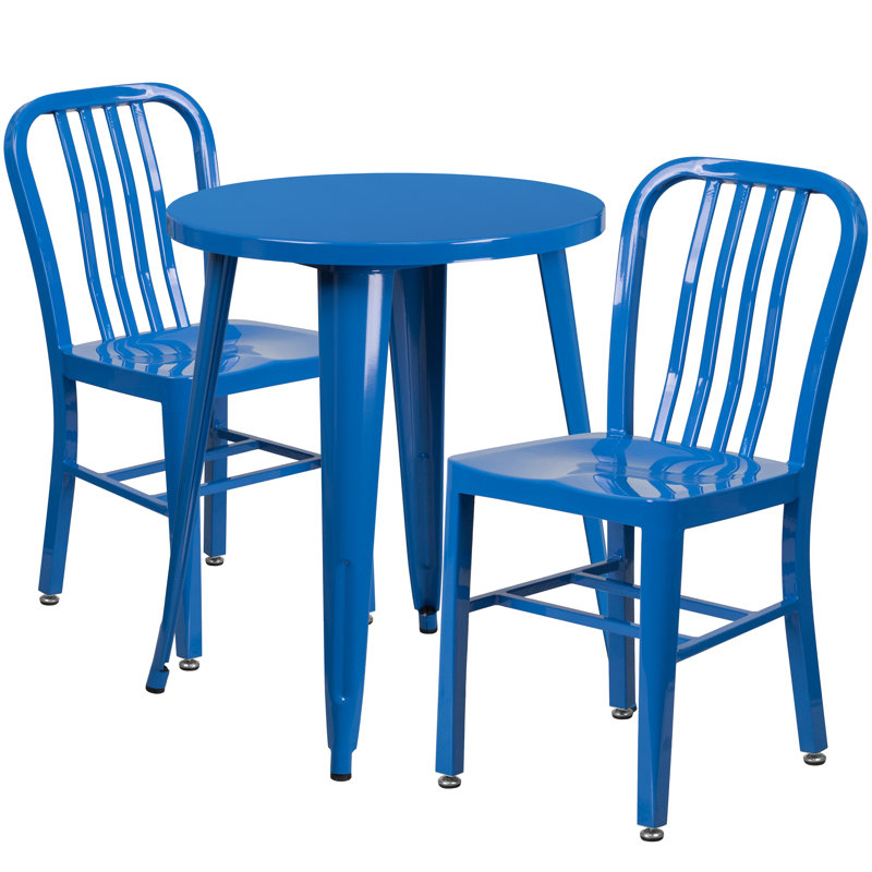 Ensemble de salle à manger 3 pièces Alston, Bleu