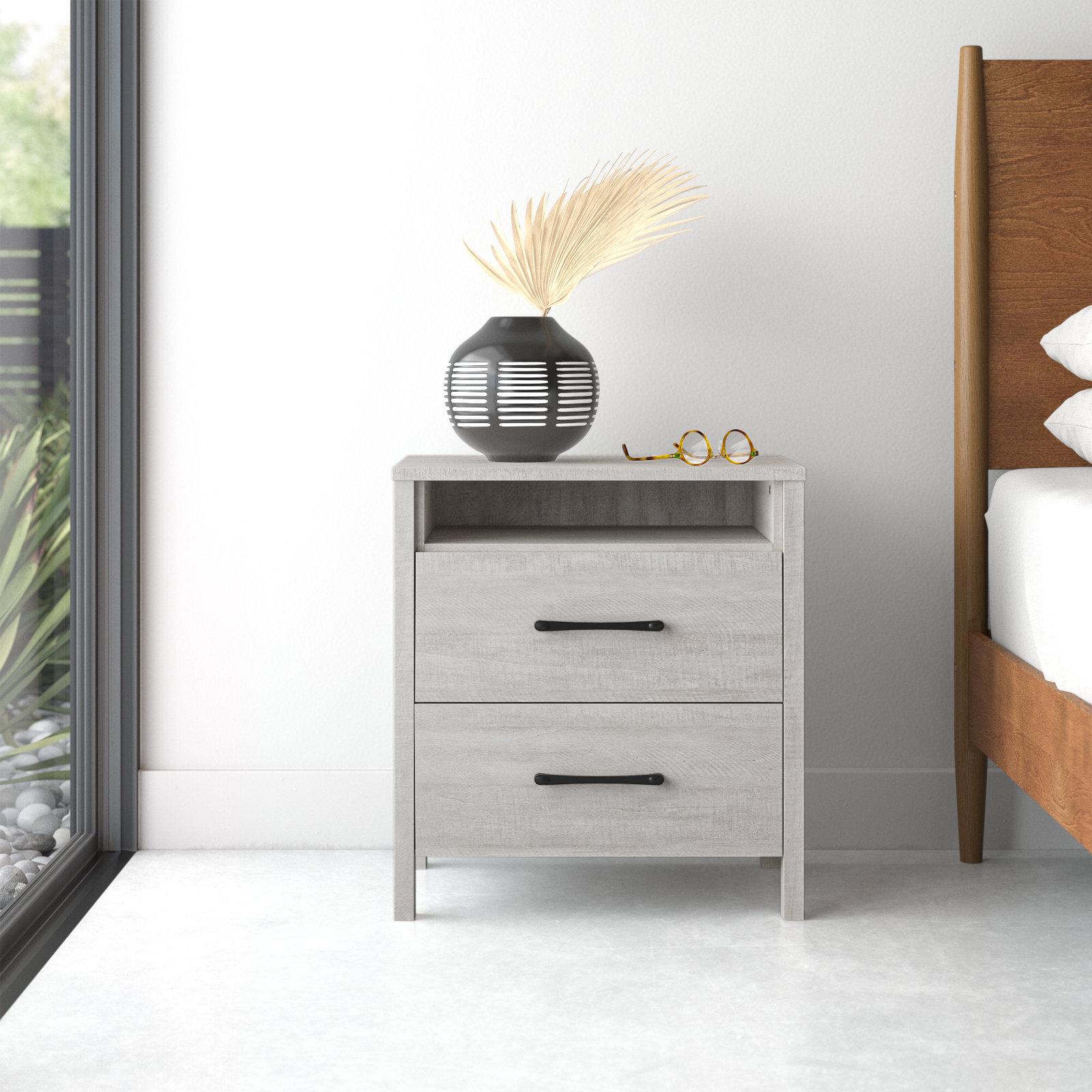 Allysyn 22.7" 2 Drawer Nightstand