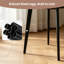 Chaises de salle à manger avec siège en similicuir et base en métal noir, ensemble de 4 chaises rembourrées-123020132
