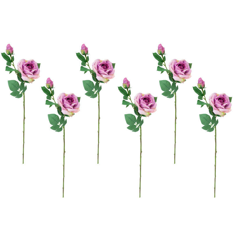 Toucher les tiges artificielles roses, Mauve