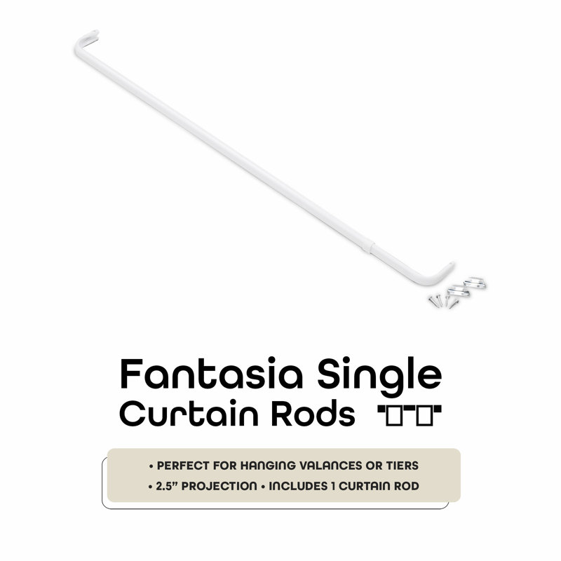 Fantasia Adjustable Single Curtain Rod