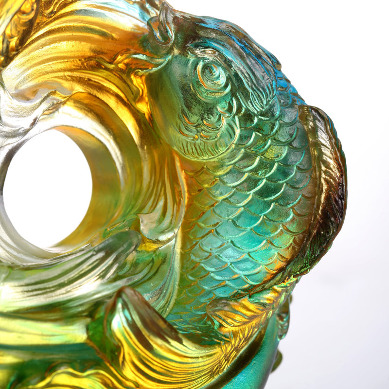 Crystal Koi Fish Sculpture, "Incomparable"